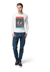 Front View Of Mens 3D Effect Long Sleeve Tshirt